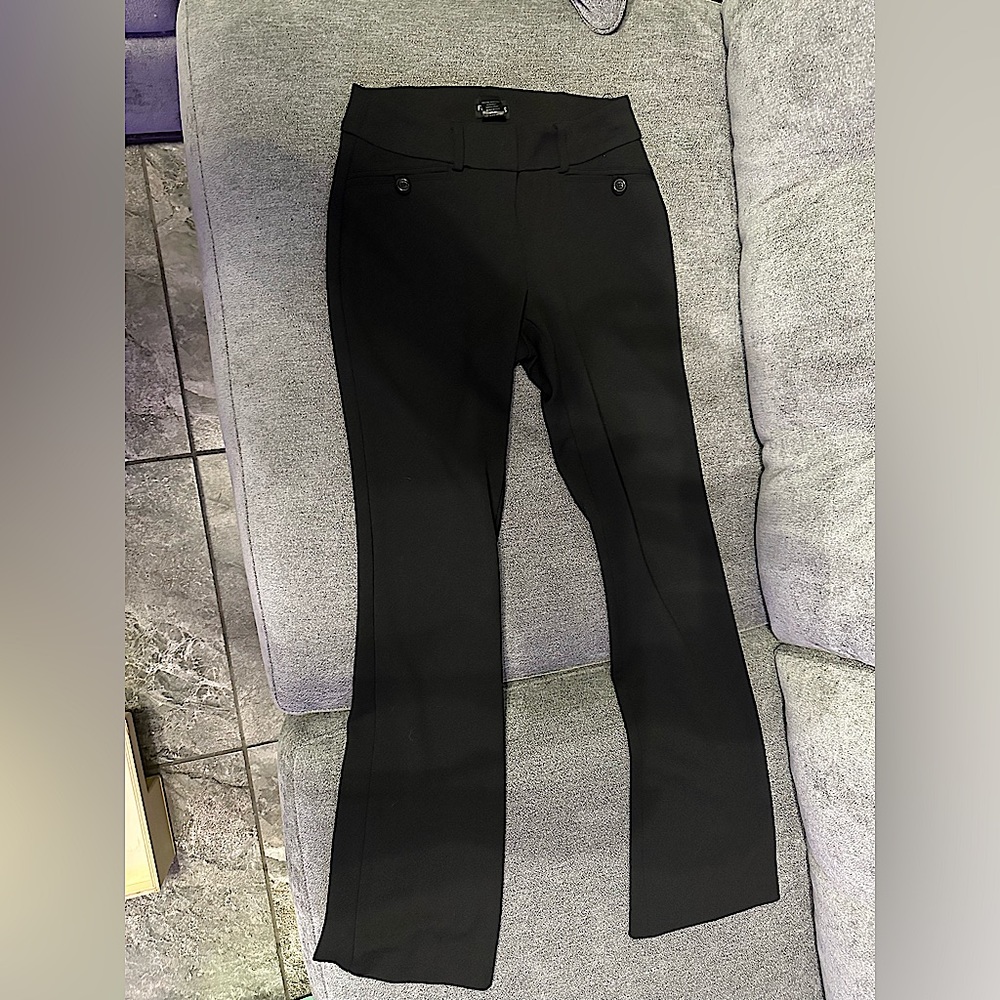 Black juniors slacks stretch fit